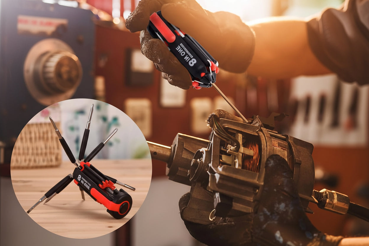 Linterna Con Destornillador 8 En 1