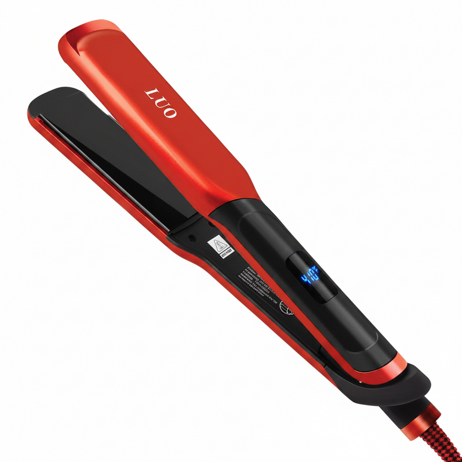 Planchita de Cabello Luo LU-4681-45W-220V- Negro/Rojo