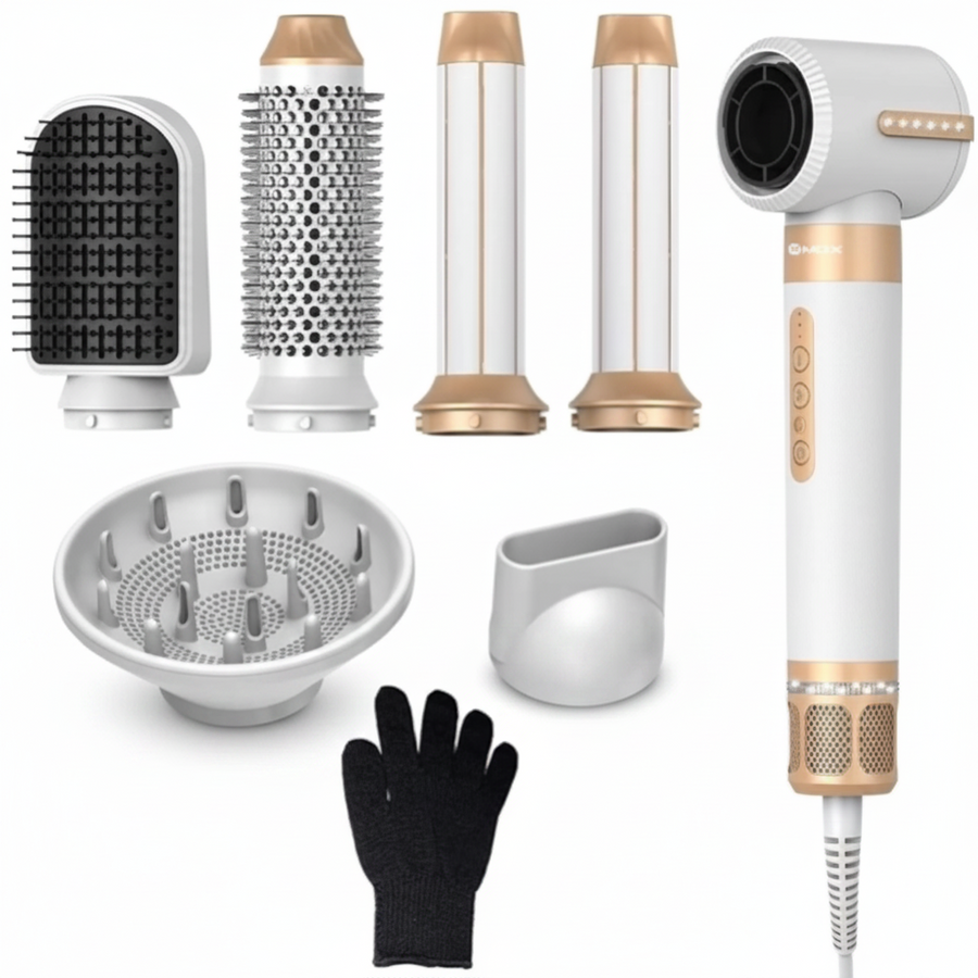 Kit Cepillo Secador Modelador Mox MO-PH71-7 En 1-37W / Bivolt