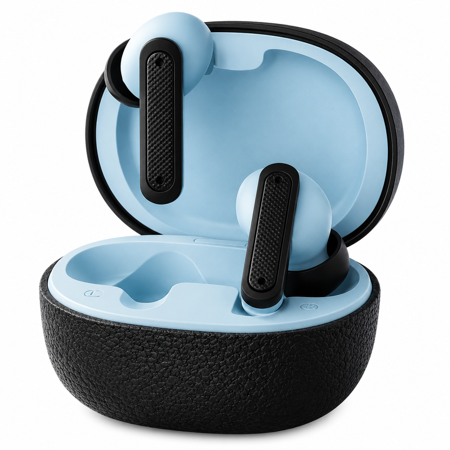 Auricular Bluetooth Sate AS6231 Negro/Celeste