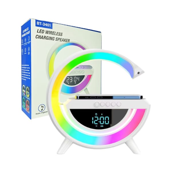 Parlante Bluetooth y cargador inalámbrico