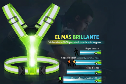 Chaleco reflectivo con luz led