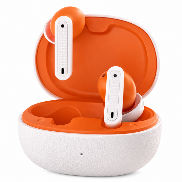 Auricular Bluetooth Sate AE6232 Blanco/Naranja