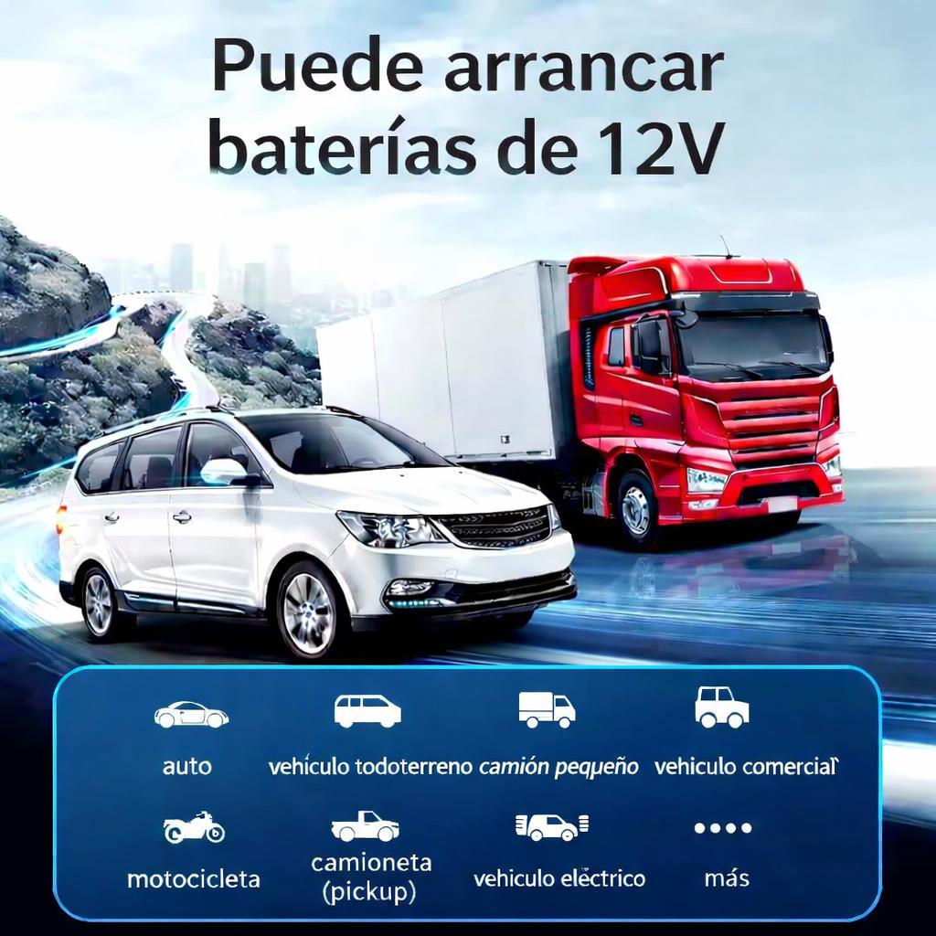 Compresor de Aire + Acople Portátil 3669 / Con Linterna 4 En 1 - Negro