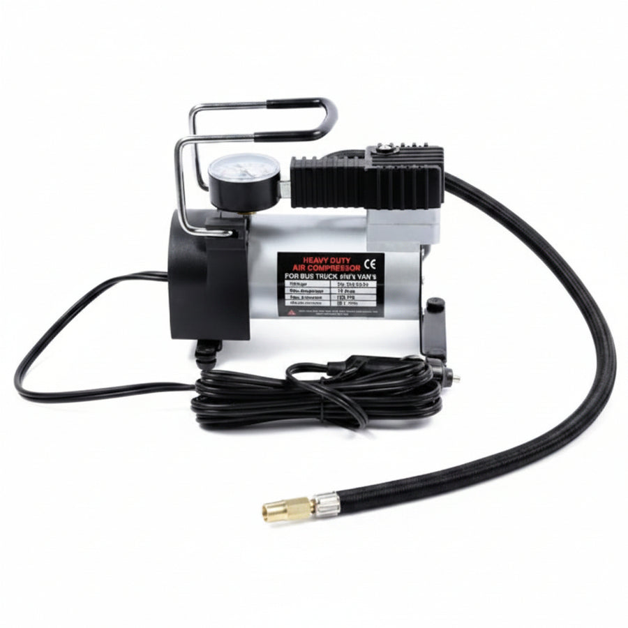 Mini compresor de aire portátil 12V — para autos y motos