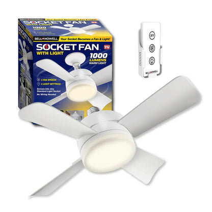 Ventilador de techo portátil + lámpara LED