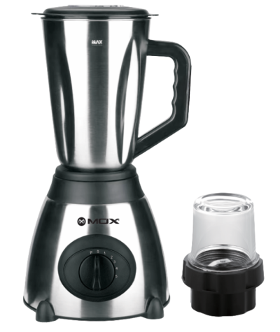 Licuadora MOX 650W 1.5 litros — plateada potente