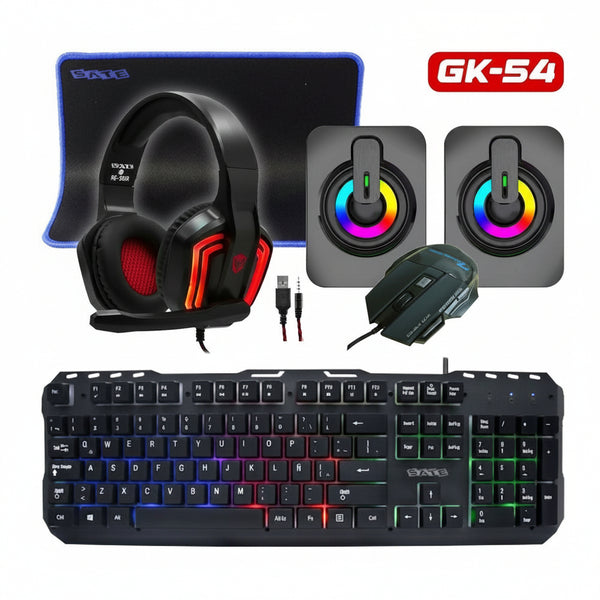 Kit Gamer GK54 Sate en Español 5 en 1