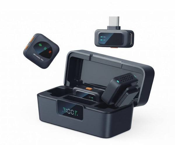 Micrófono Profesional AMK205 Sate para teléfonos con entrada Usb-c + Lightning